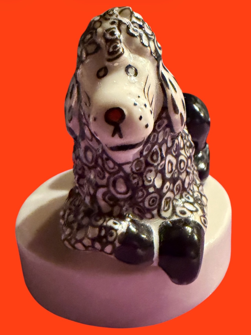 Villeroy & Boch Black&White Ceramic Poodle Figurine (lid only)